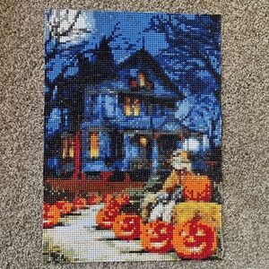 HANDMADE UNFRAMED HAUNTED HOUSE DIAMOND ART